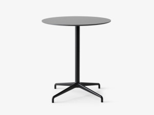 Круглый стол для сада из ламината со спицами