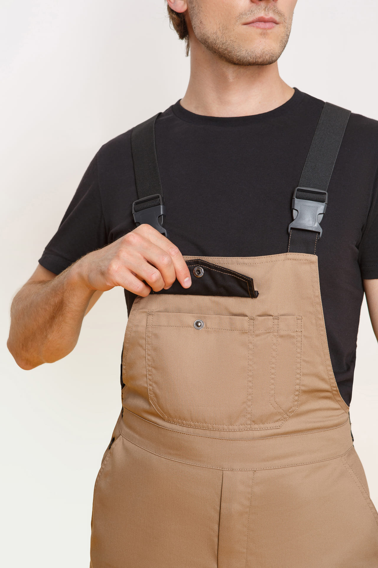 64633 Костюм  NEW 2 бежевый с черным STATUS  Летняя спецодежда  размер 56-58/170-176  - Вид №12