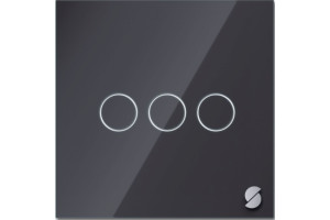 18818790 Умный трехклавишный выключатель черный Powerlight-WS3B 00-00003070 SIBLING