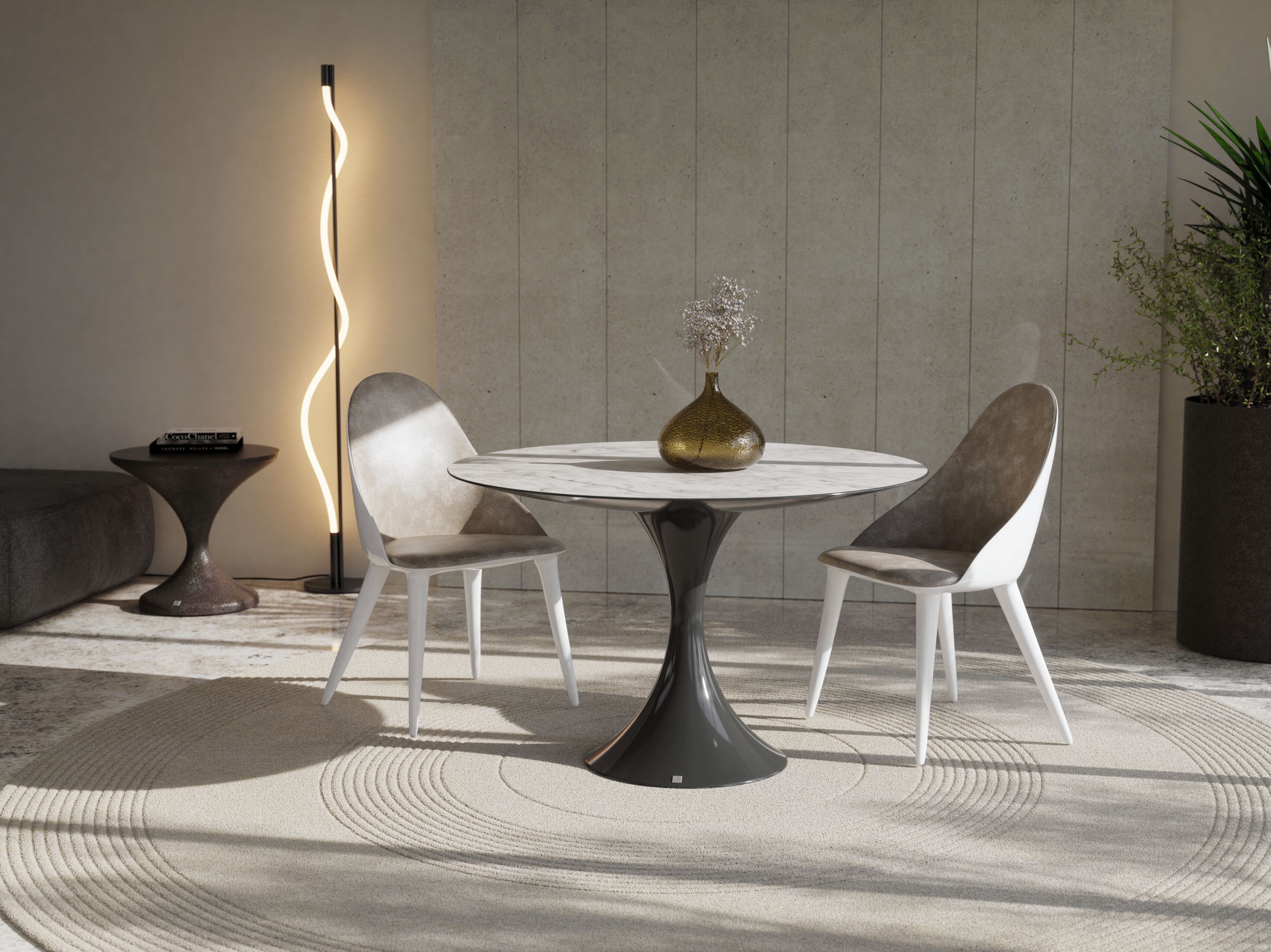 Бархатный мягкий стул GANSK MÓNACO ARCH-00016694 - Вид №2