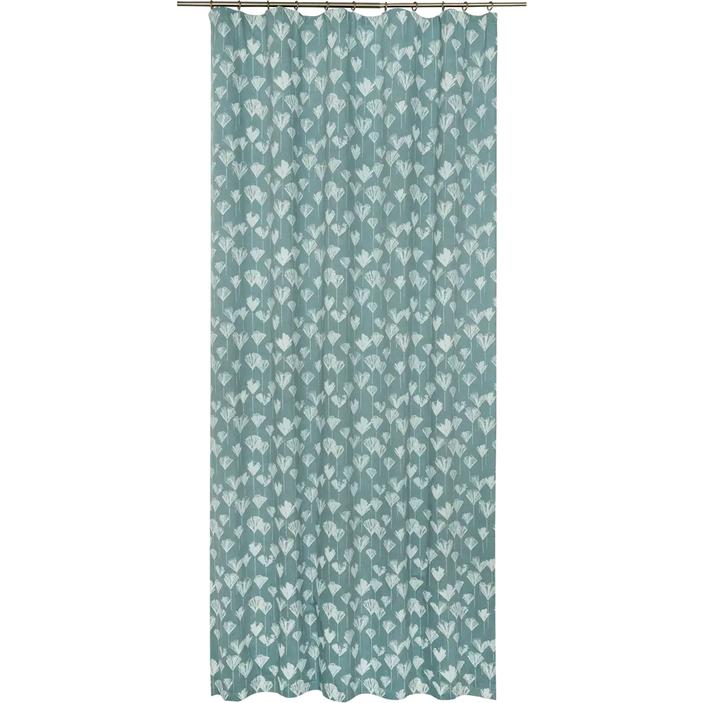 Штора на ленте Daily Крокус 160x280 см полиэстер цветы цвет голубой GARDEN STLM-2146764