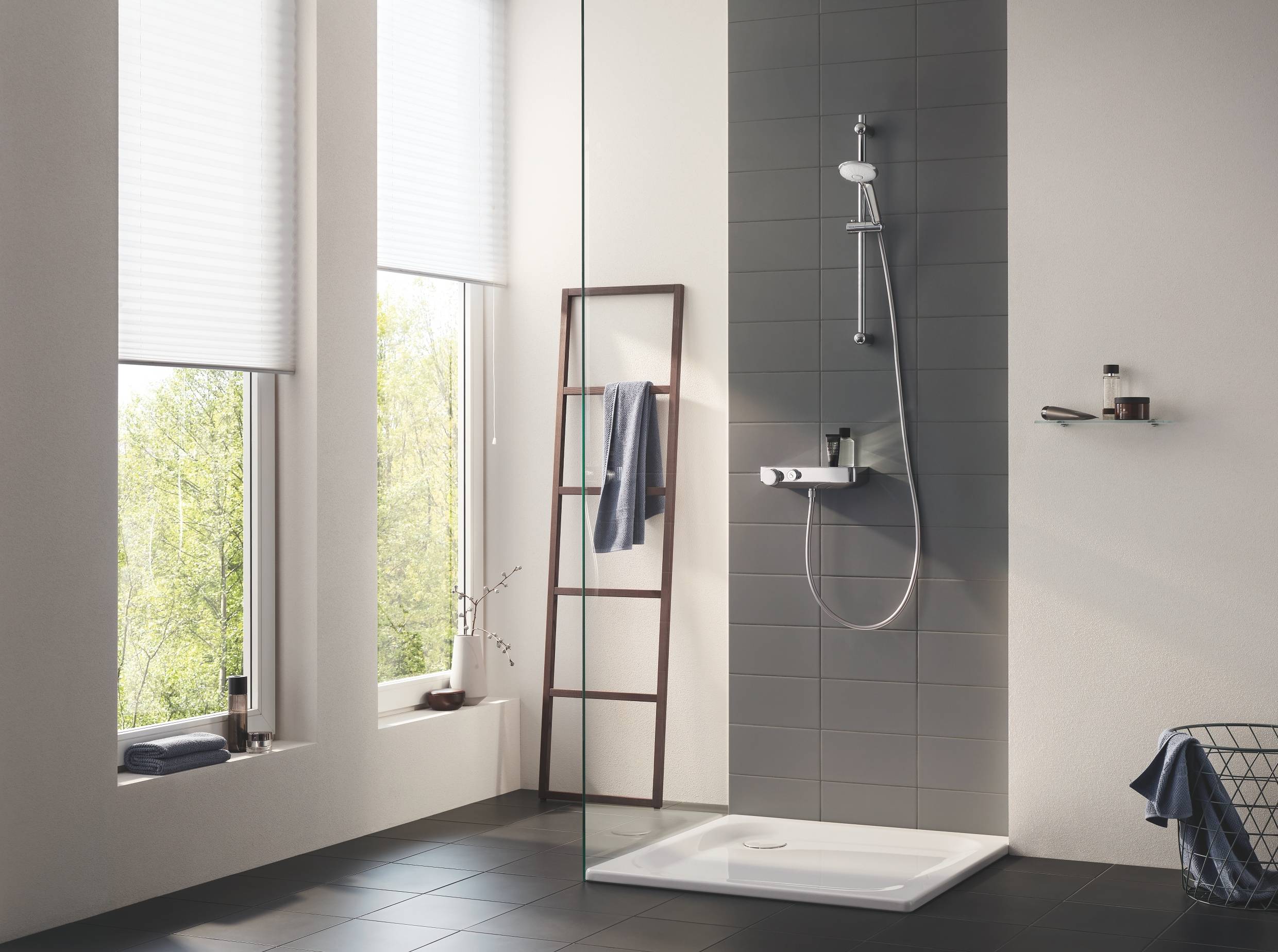 Термостатический смеситель для душа GROHE GRT SmartControl и душевой гарнитур Euphoria 110 Massage с душевой штангой 600 мм (34720000) - Вид №8