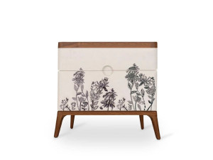 Тумбочка из тикового дерева с ящиками