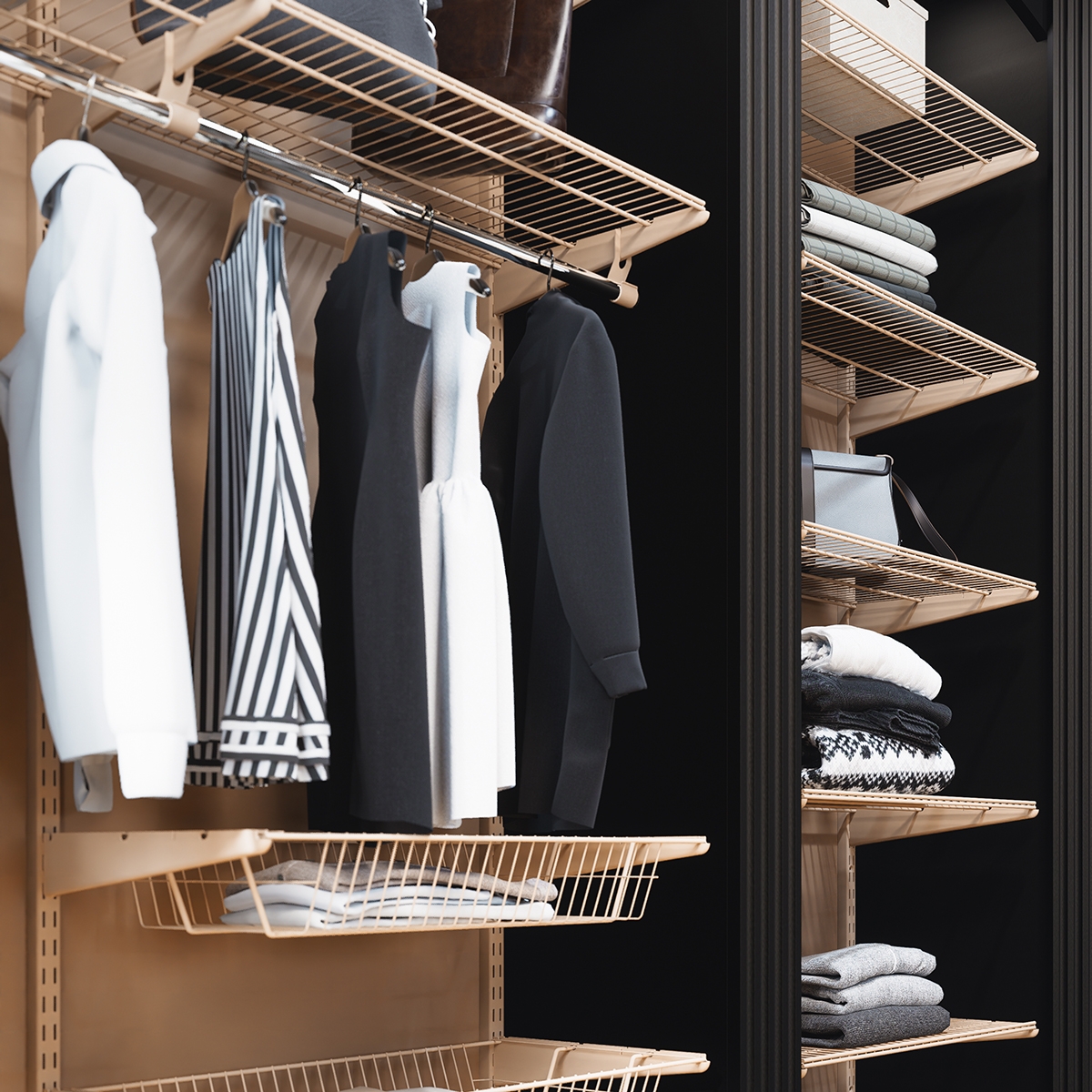 Полка-корзина , 603x406x118 мм, магнолия LJPS0470 Public Steel Россия  - Вид №4