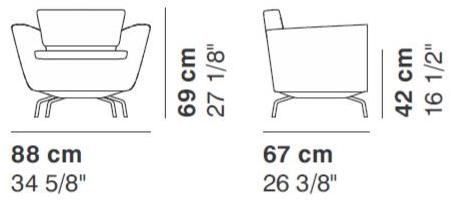 La Cividina Кресло из ткани с подлокотниками Serie_50 sun-id-1441019 - Вид №9