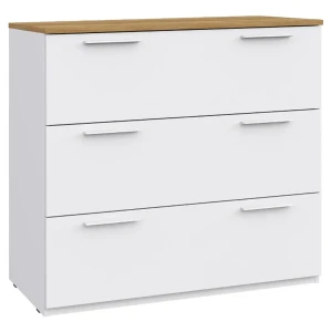 91844576 Комод Шатура Altea 3 ящика 88.8x40.6x81.5 см ЛДСП цвет белый STLM-1507610