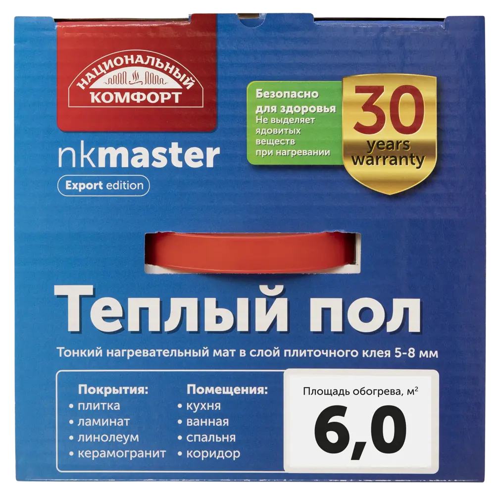 Нагревательный мат для теплого пола Теплолюкс Национальный Комфорт 6 м², 900 Вт STLM-2041041 - Вид №3