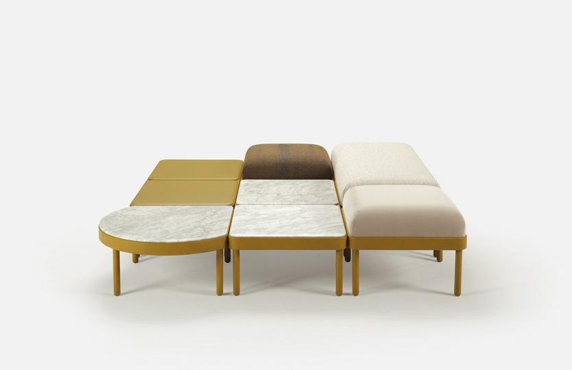 Низкий модульный журнальный столик из мрамора Mosaico Santreyd sun-id-1427092 - Вид №1