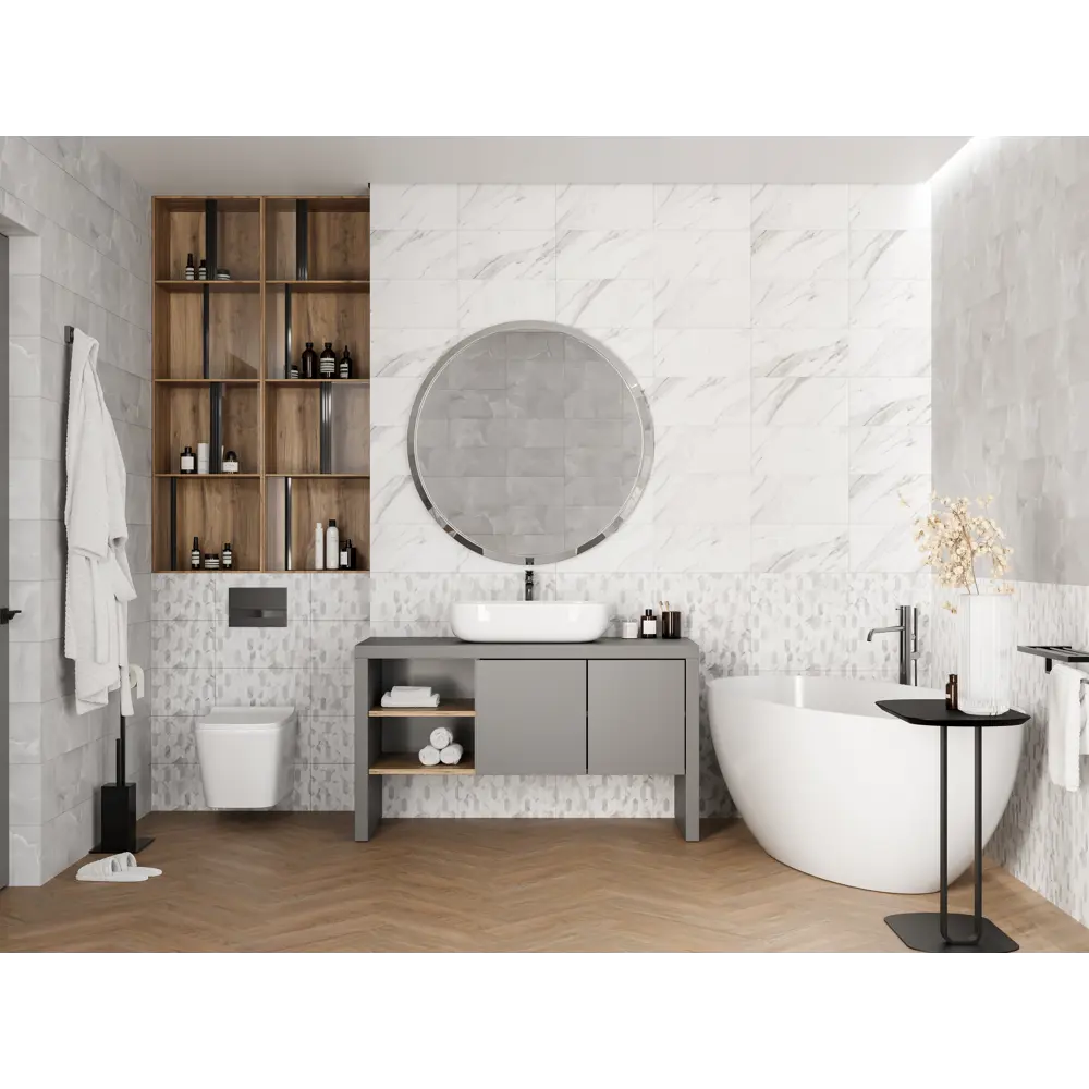 Настенная плитка KREAFORTA Mersey Onyx 20x40 см 1.62 м² матовая цвет серый STLM-2104432 - Вид №7