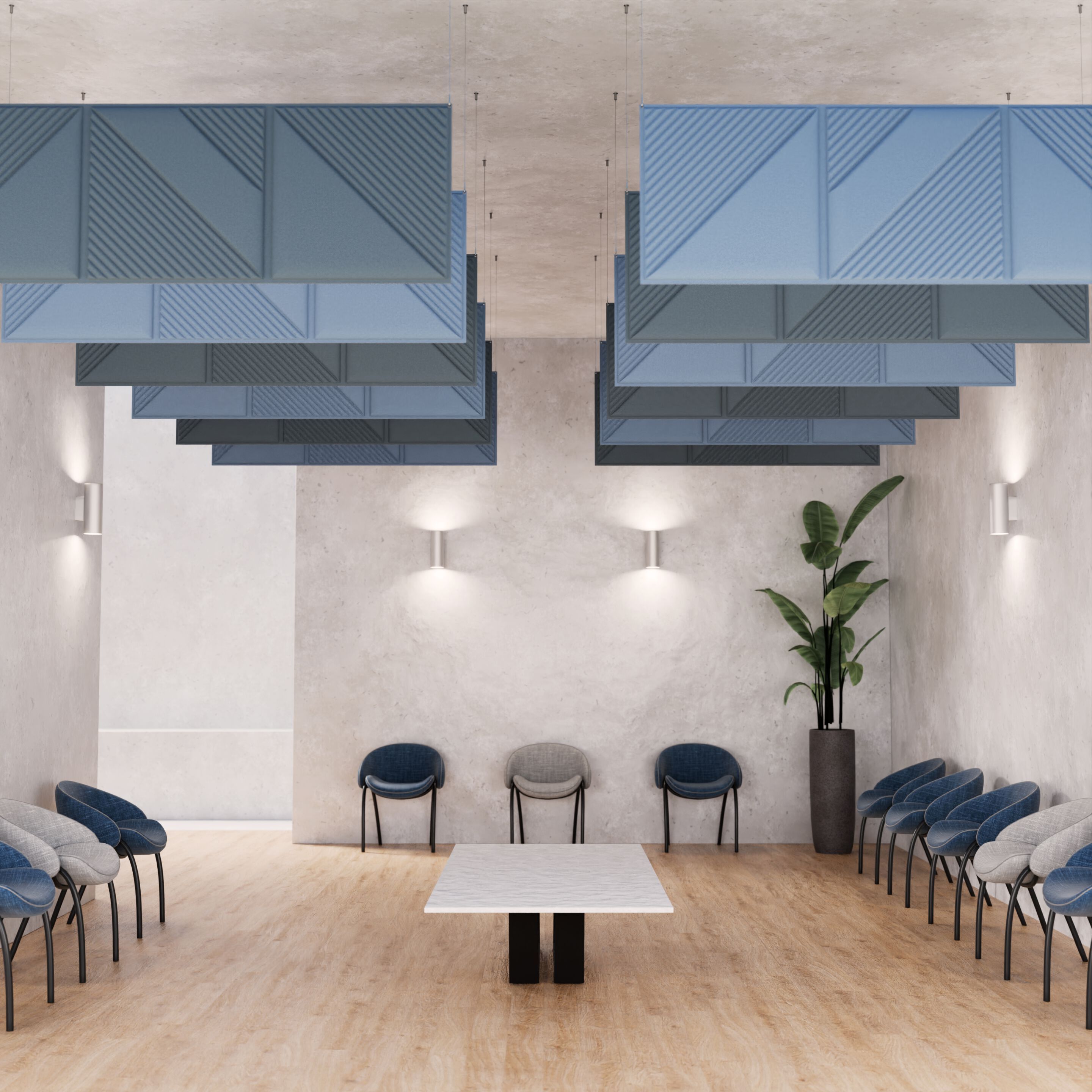 Рециркулированная акустическая панель из полиэфирного волокна Isolspace OBLIQUE ARCH-00052749 - Вид №7