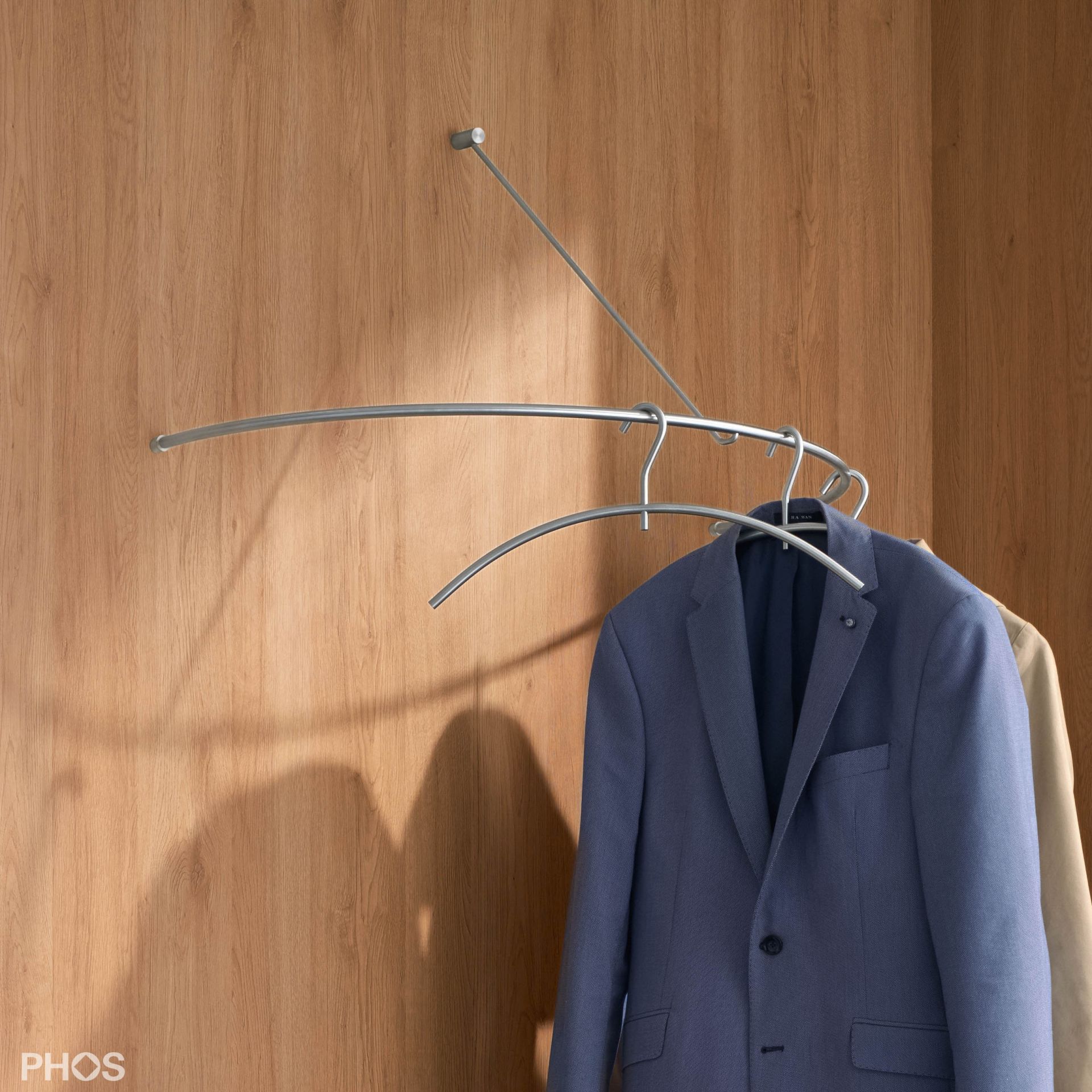 G400HW Вешалка изогнутая, радиус 40 см. PHOS 