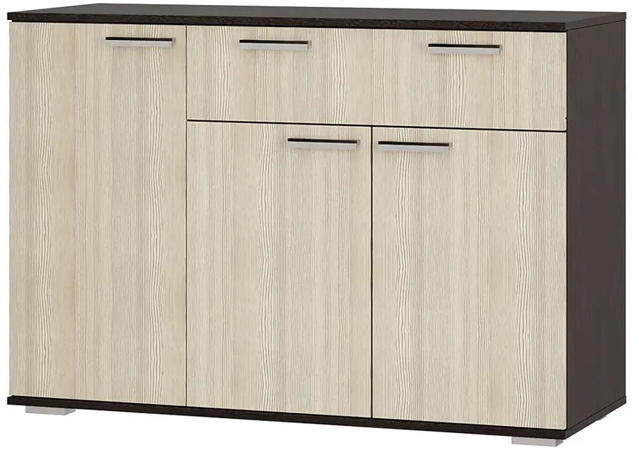 91325882 Комод Bts Стандарт-4 1 ящик 120x46x82.8 см ЛДСП цвет венге/дуб молочный STLM-1083188