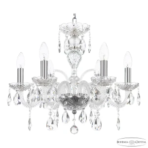 91901433 Люстра подвесная Bohemia ivele crystal 321067 321067 6 ламп 12 м² цвет никель STLM-1386635