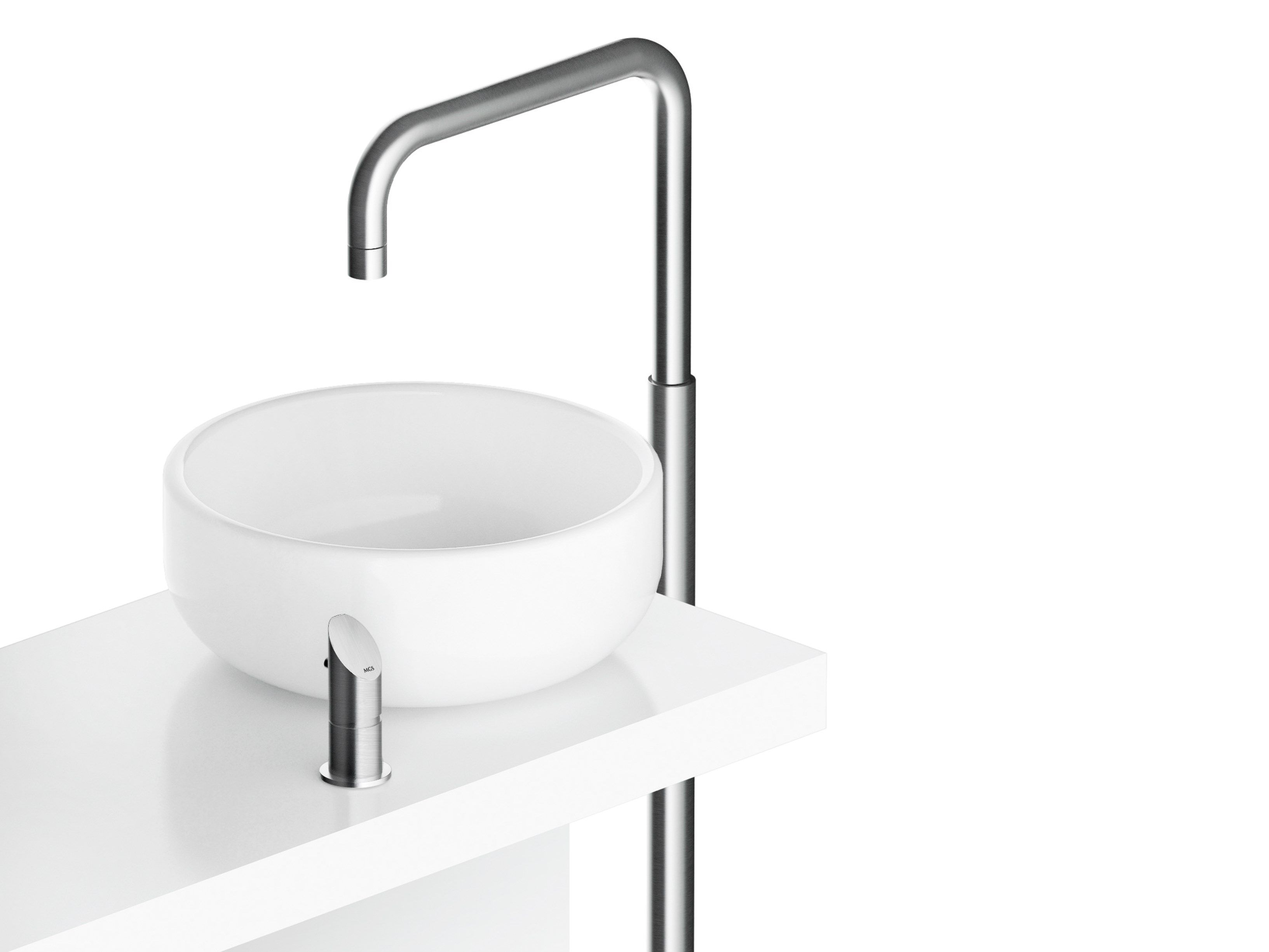 Однорычажный смеситель для раковины из нержавеющей стали MGS ARCH-00137240 - Вид №1