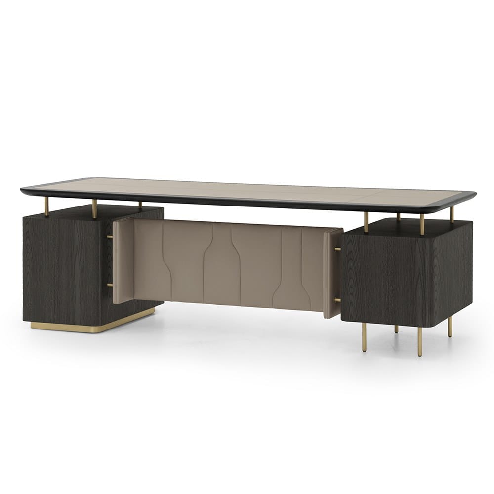 Кожаный исполнительный стол с ящиками Formitalia Panamera ARCH-00130661 - Вид №1