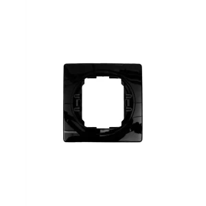 91701206 Рамка для розеток и выключателей Aling-conel Eon 80x80 мм 1 пост цвет чёрный STLM-1456730