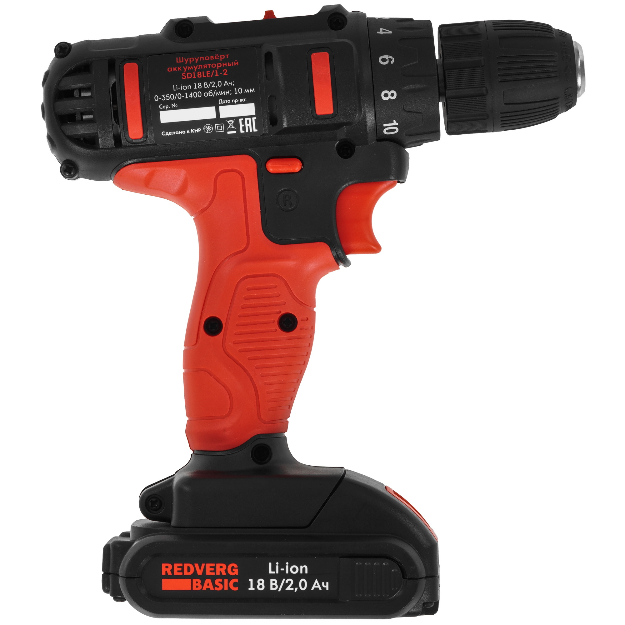 Дрель-шуруповерт RedVerg Basic SD18LE/1-2 5486305 STDN-0071221 - Вид №1