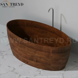 UWD MADRA N2 Ванна свободностоящая 163 см из сапели N2Madra163.sapele