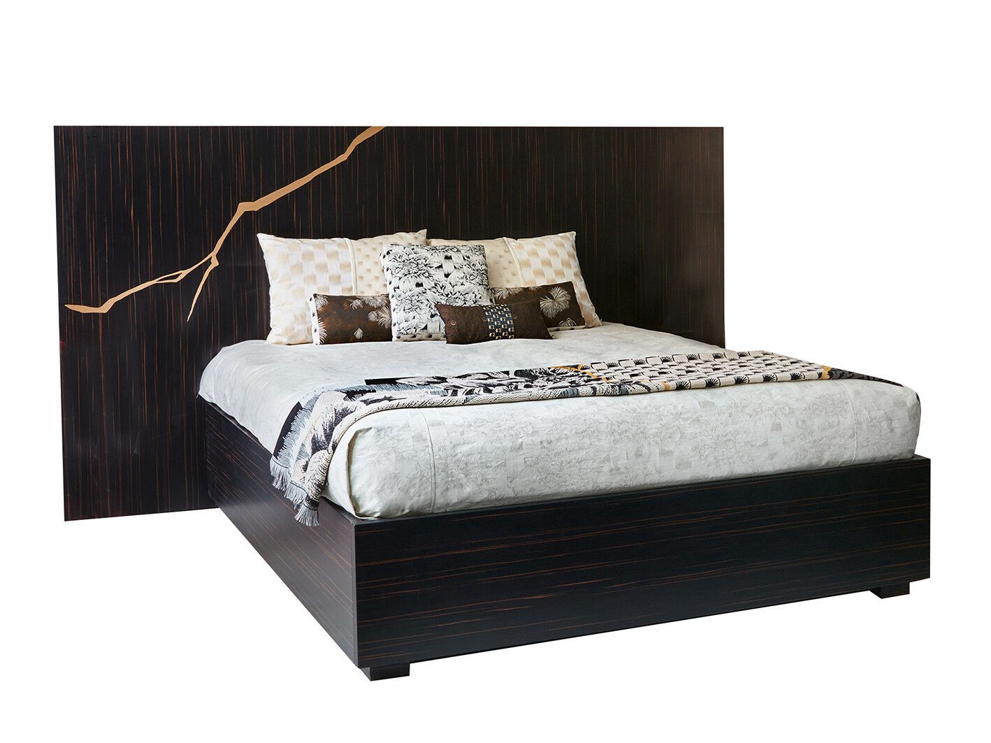 Деревянная двуспальная кровать с высоким изголовьем K-3 JONATHAN ARCH-00107632