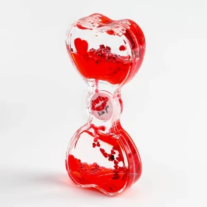 90351708 Гелевые часы "Сердце" с мигающим шариком, 14.8x6.5 см цвет красный STLM-0832966
