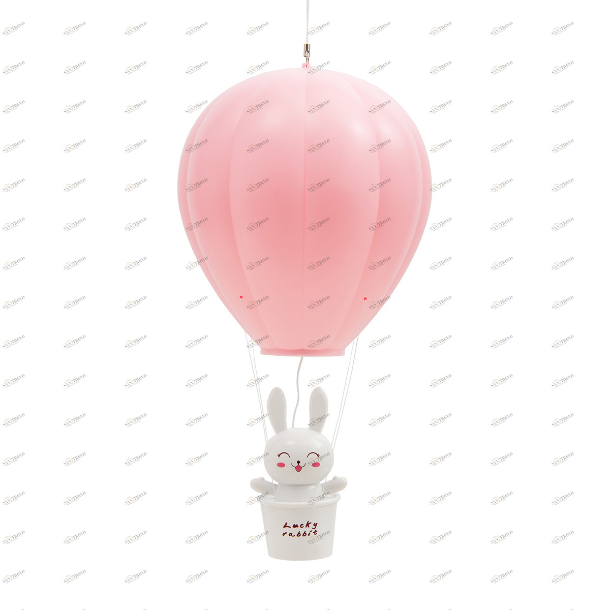 Ночник детский "Зайчик на воздушном шаре" розовый LITTLE LOVELY COMPANY  281706 Розовый Santreyd 