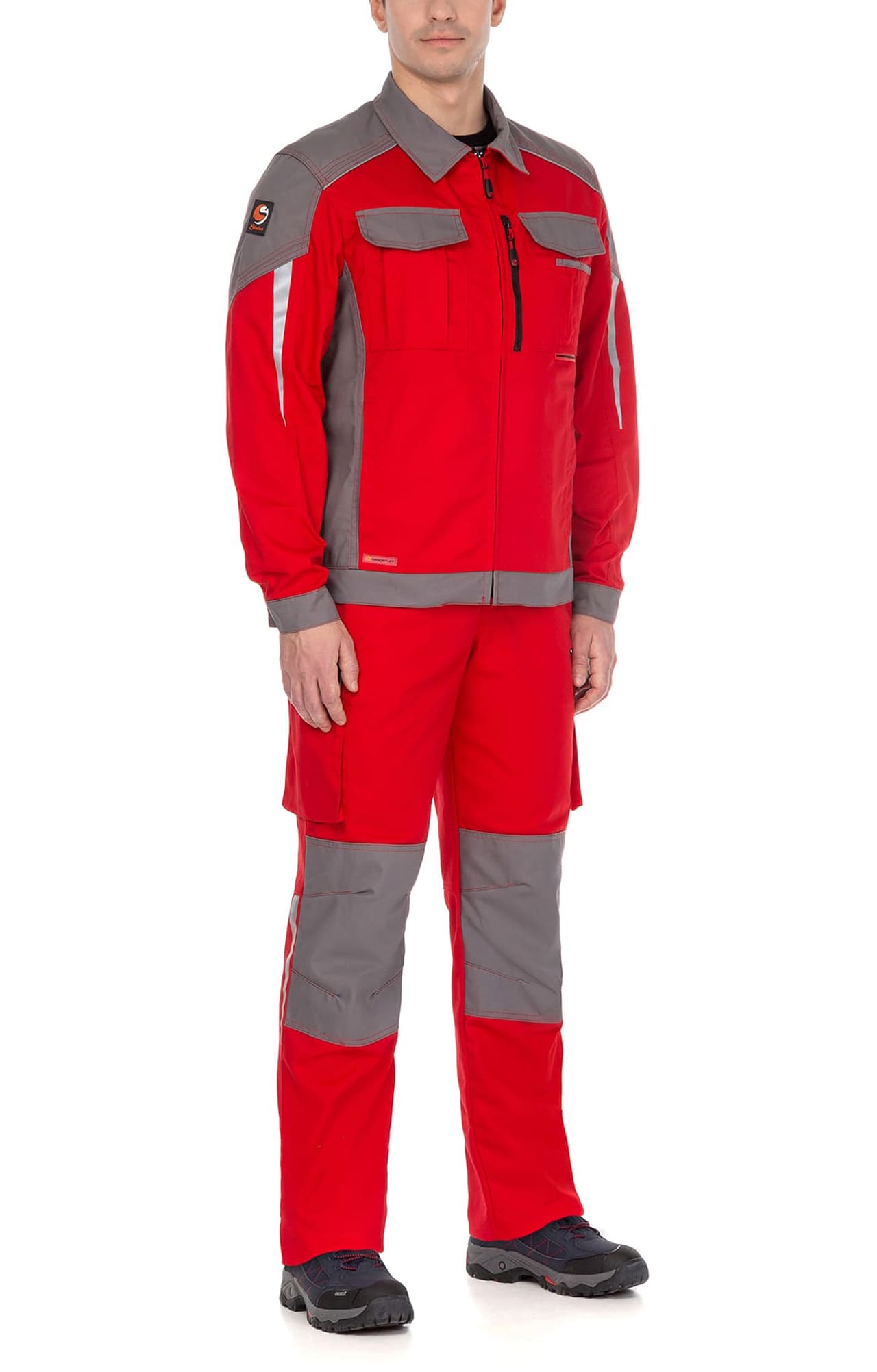 70057 Костюм  NEW красный с серым STATUS  Летняя спецодежда  размер 56-58/170-176  - Вид №14