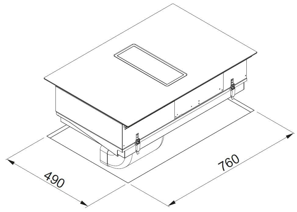Керамическая индукционная плита со встроенной вытяжкой Elleci элитная кухня ARCH-00024086 - Вид №2