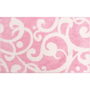 Коврик для ванной комнаты «Узоры» 50х80 см микрофибра цвет розовый