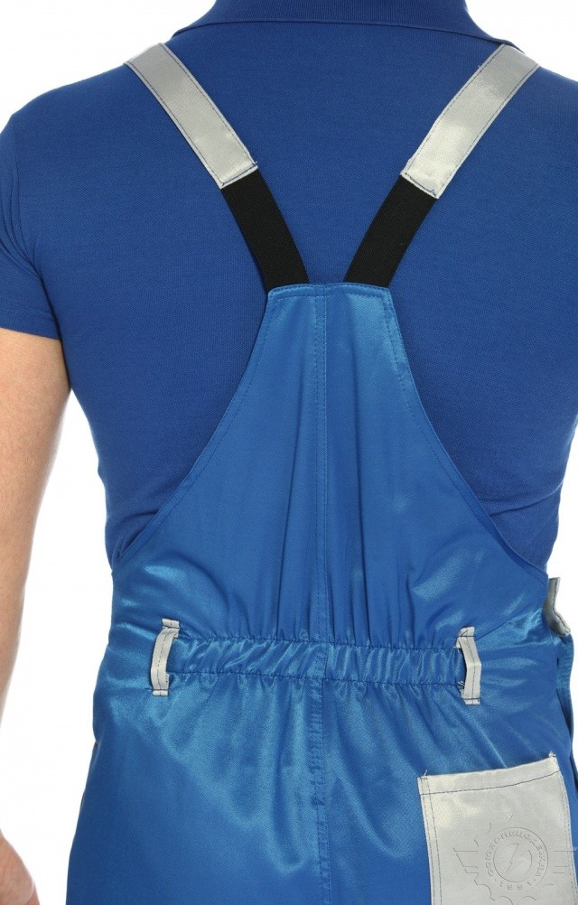 61492 Полукомбинезон "Мастер" василек-светло-серый  Летняя спецодежда  размер 52-54/182-188  - Вид №9