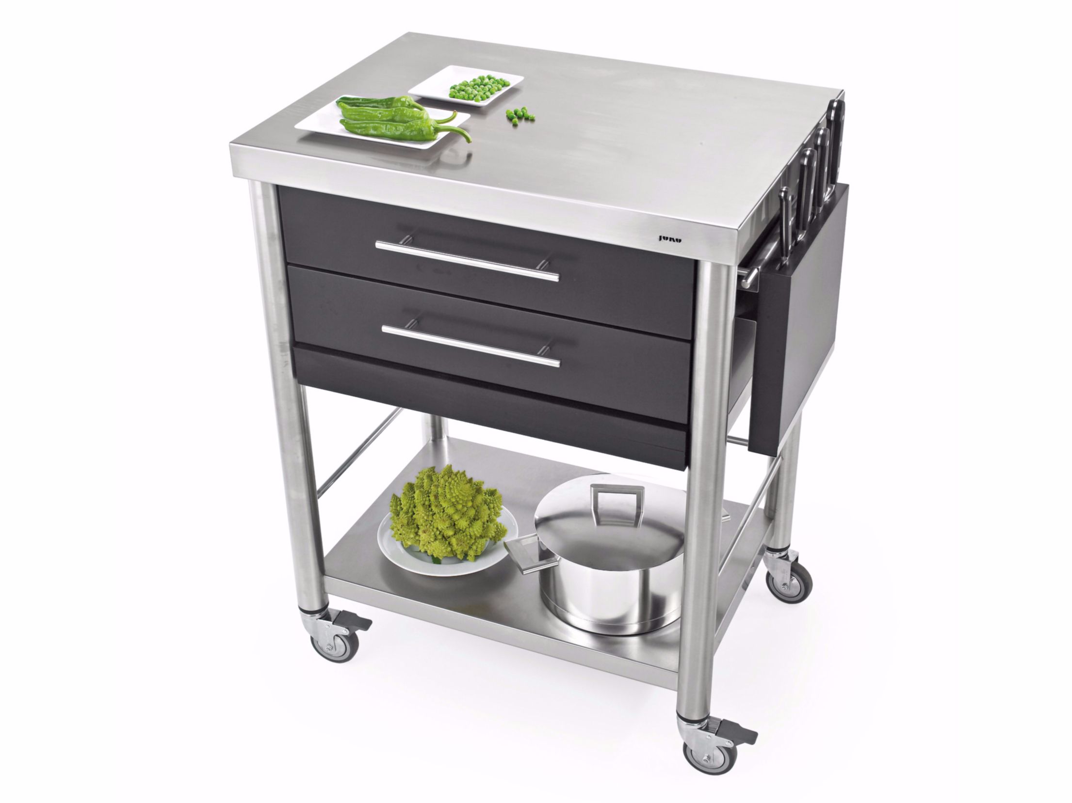 Отдельно стоящий кухонный модуль из нержавеющей стали с ручками JOKODOMUS Auxilium ARCH-00150883