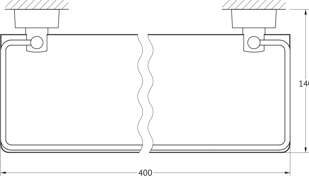 NOS 014 Полка с держателями 40 cm FBS Nostalgy - Вид №1