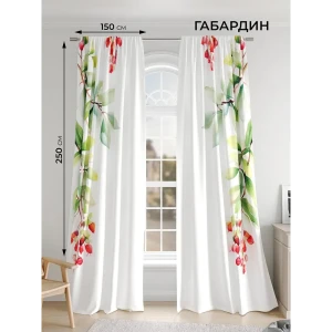 91711484 Комплект штор на шторной ленте Comfy Way Формиалс 150x250 см цвет белый STLM-1021304