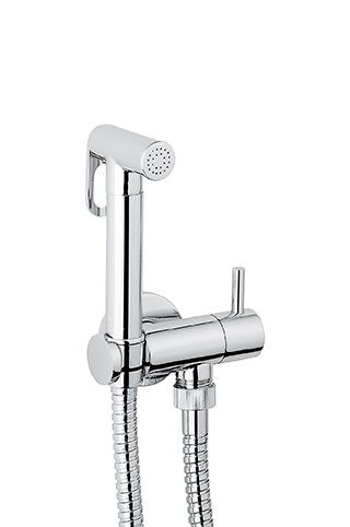 147CR Набор гигиенического душа для внутристенного смесителя 147, цвет хром EMMEVI 