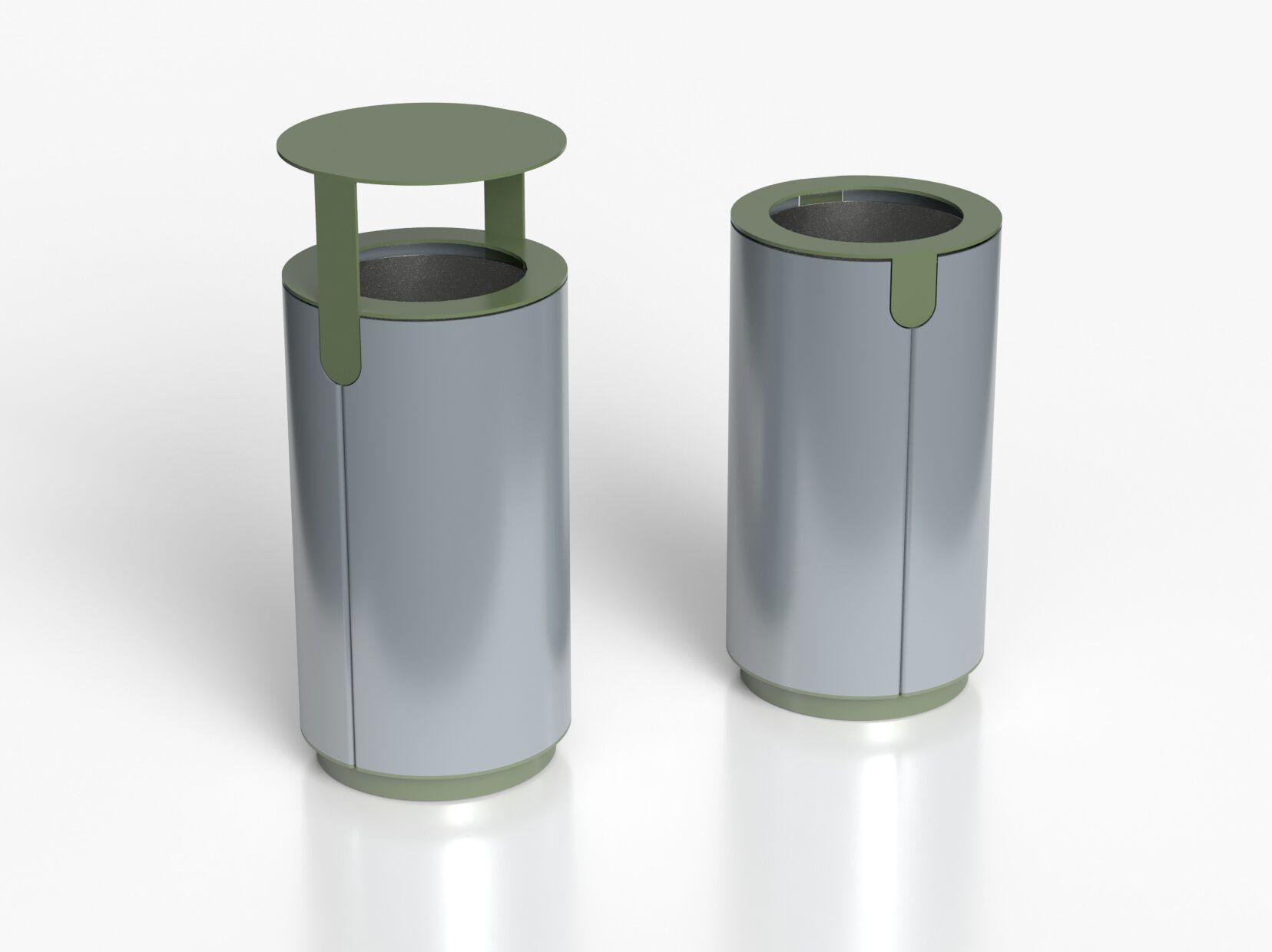 Наружные оцинкованные стальные стойки для мусора Viscio Urban Design GEO ARCH-00001752 - Вид №2