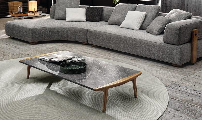 Minotti Садовый столик из тика и камня Fynn outdoor sun-id-1435151 - Вид №1