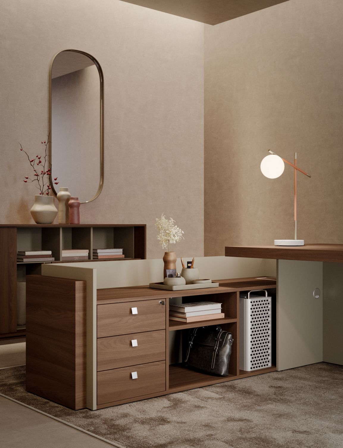 Деревянный прямоугольный рабочий стол PROF SESSANTA ARCH-00012187 - Вид №7