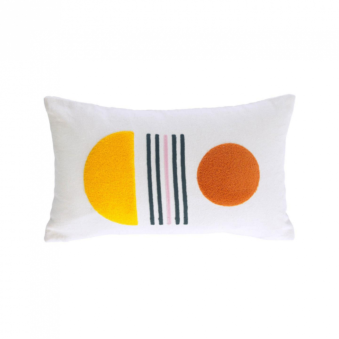 090135 Чехол для подушки 30 x 50 см с желтым полукругом La Forma Natala 