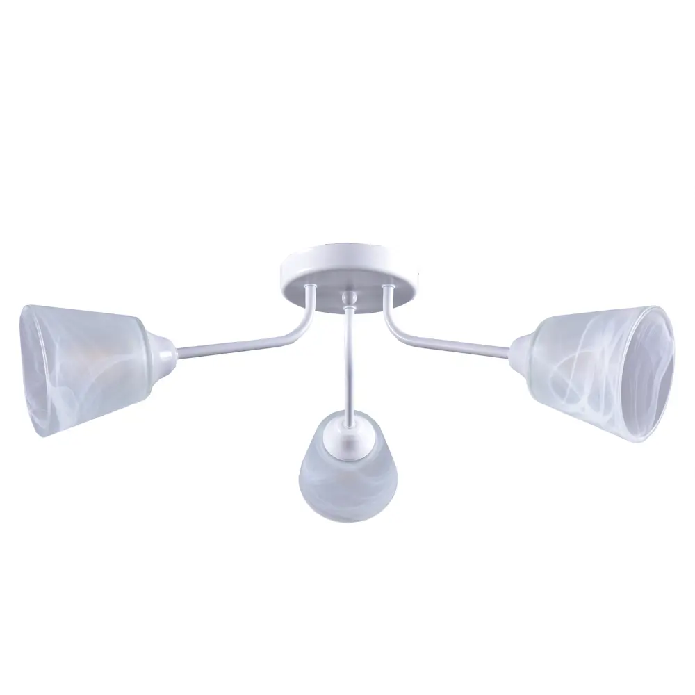 Люстра потолочная «Юкка» КС30096/3C, 3 ламп, 9 м², цвет белый/белый КЛЮЧНИК STLM-2168034