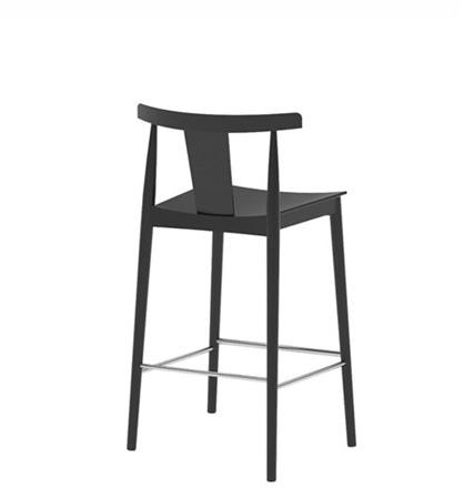 Andreu World Табурет из бука со спинкой и подставкой для ног Smile Bq0337-bq0348 - Вид №7