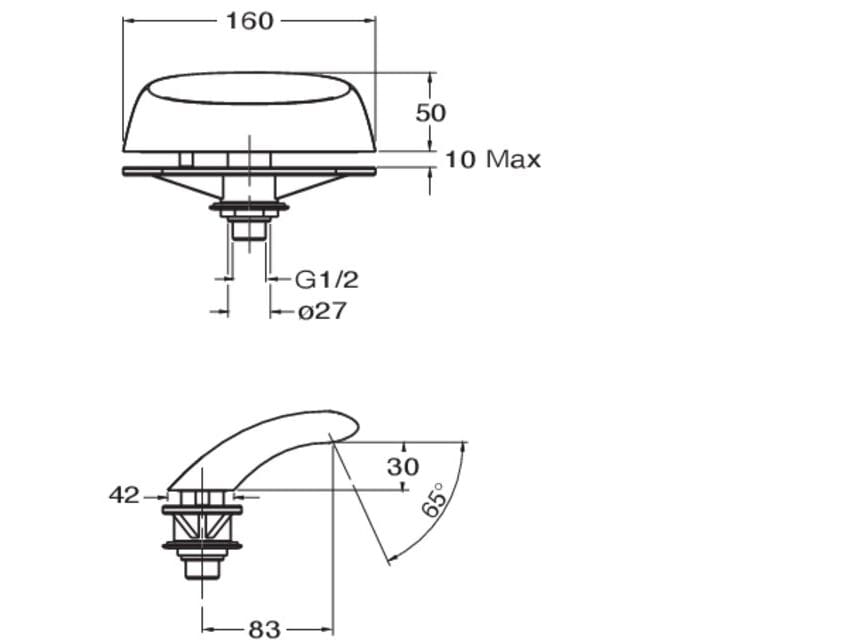 Водопад дозирующий носик для ванны для пола CRISTINA Rubinetterie дозирующий носик-Shower &amp ARCH-00000363 - Вид №1