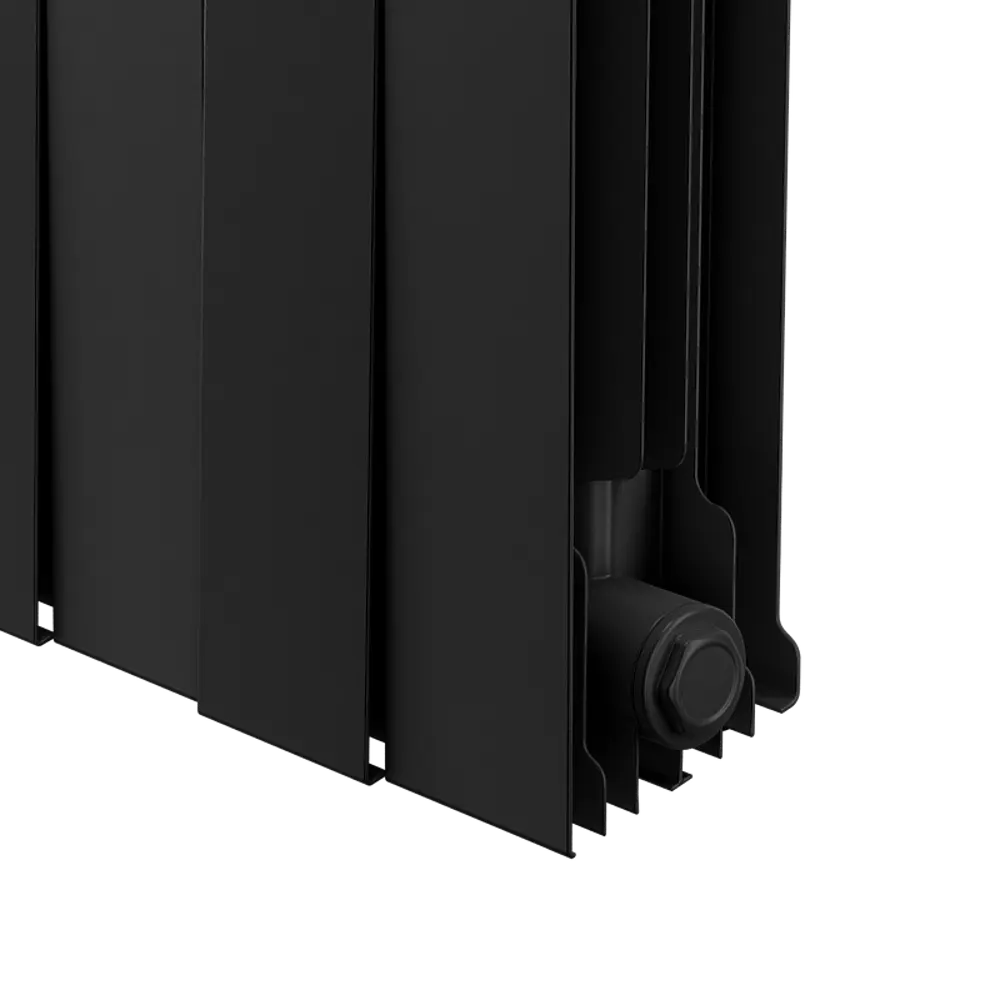 Радиатор секционный Royal Thermo Pianoforte 200/100 12 секций боковое подключение биметалл черный 86733722 STLM-2146793  - Вид №5