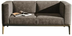 Sovet italia 2-х местный модульный кожаный диван Slim