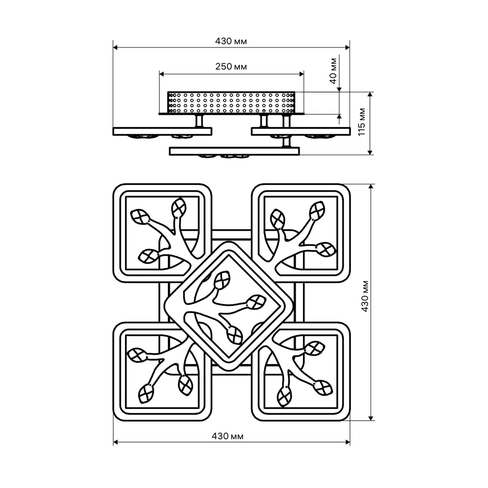 Люстра потолочная светодиодная диммируемая Ritter Albero 52094 2 с д/у 84 Вт 35 м² 2700К-6500К цвет белый 84339752 STLM-2174856  - Вид №16