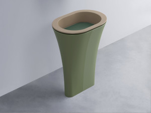 AMLA65-AN+AMPILO-MU+AMCOLO-AG Раковина Amedeo Ovale отдельностоящая cielo Enjoy + Amedeo