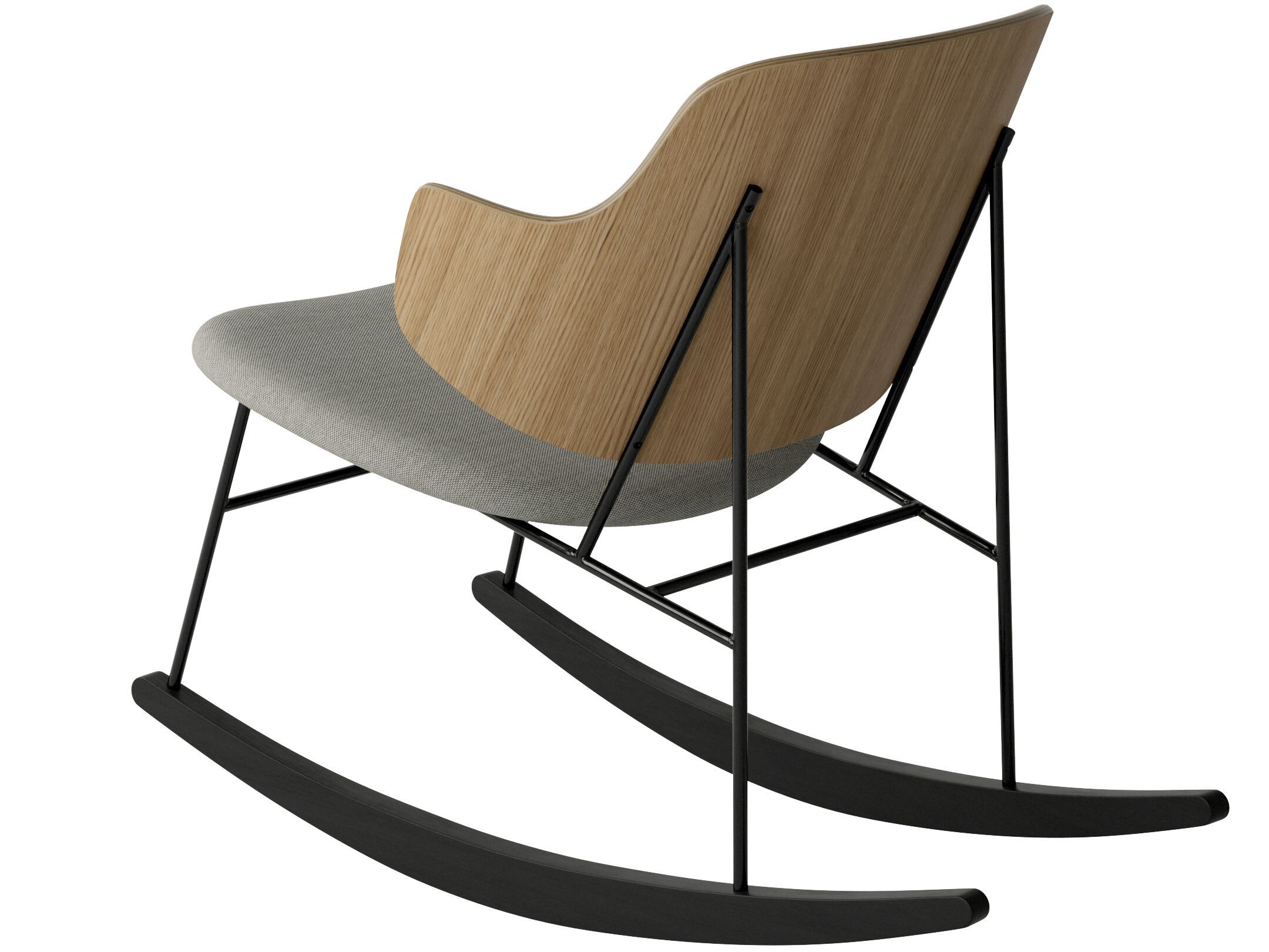 Деревянное кресло-качалка со встроенной подушкой Audo Copenhagen Пингвин ARCH-00013552 - Вид №1