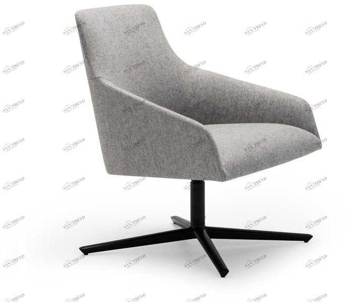 Andreu World Вращающееся кресло из ткани с 4 спицами Alya Bu1523