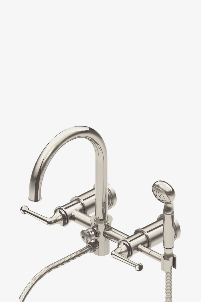 DSXT30 Настенный наполнитель для открытых ванн Dash с металлическим ручным душем и ручками Waterworks