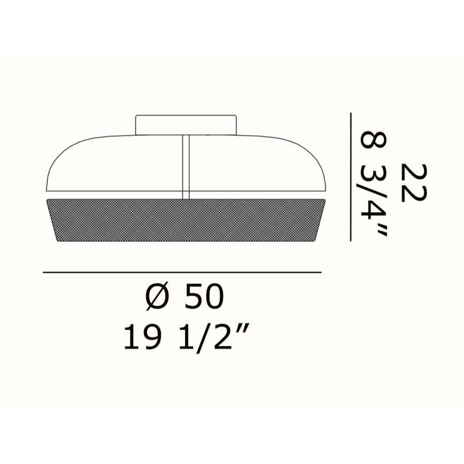 De Majo DOME/P38 0DOME0P10 tortora потолочный 106702 - Вид №1