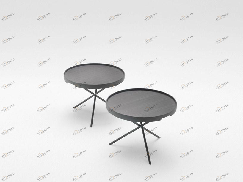 Paola Lenti Круглый журнальный столик с подносом  B74a 