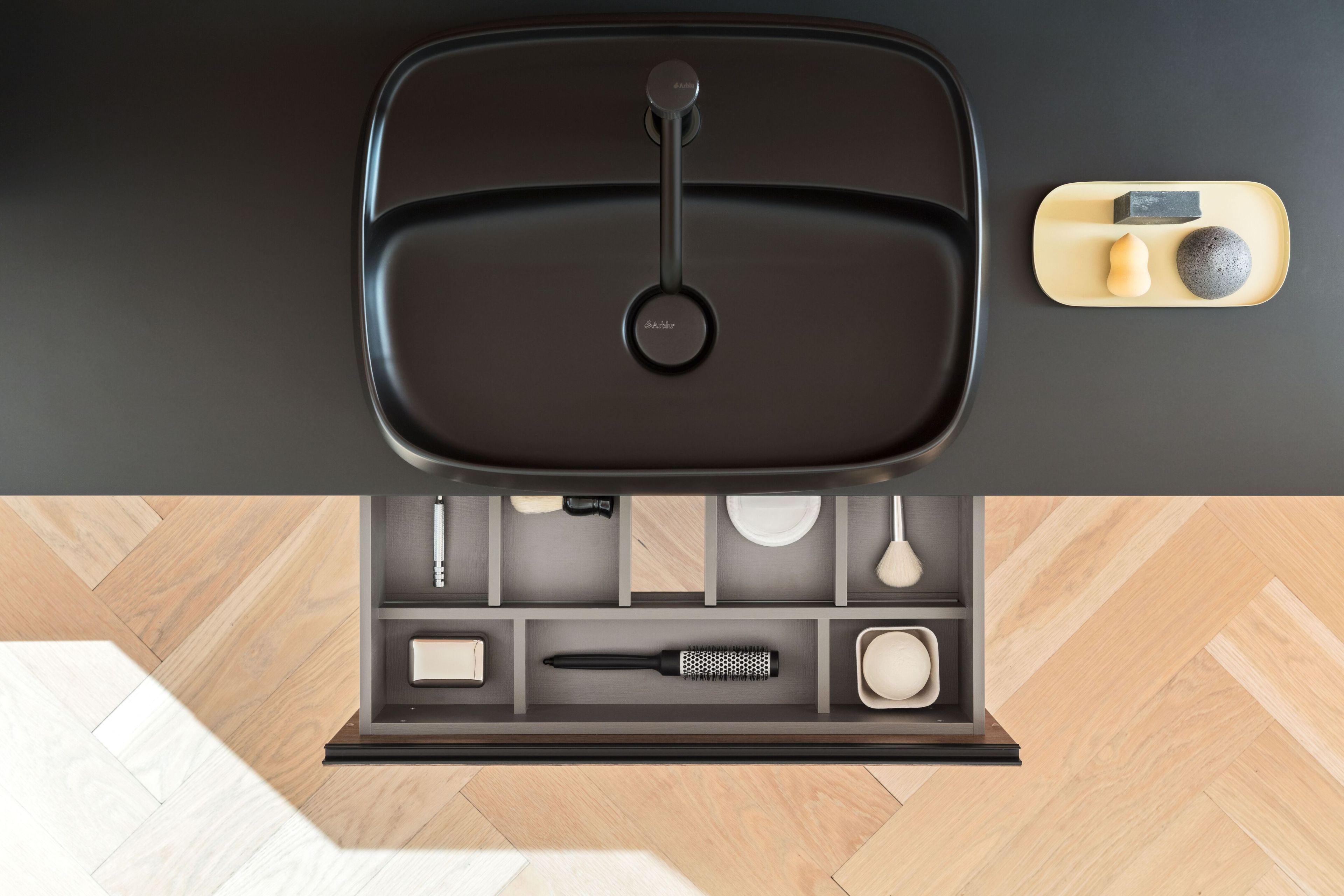 Подвесной умывальник из термо текстурированного и лакированного металла ARBLU Dress System ARCH-00139601 - Вид №6